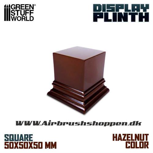 Square Top Display Plinth 5x5 cm - Hazelnut Brown GSW